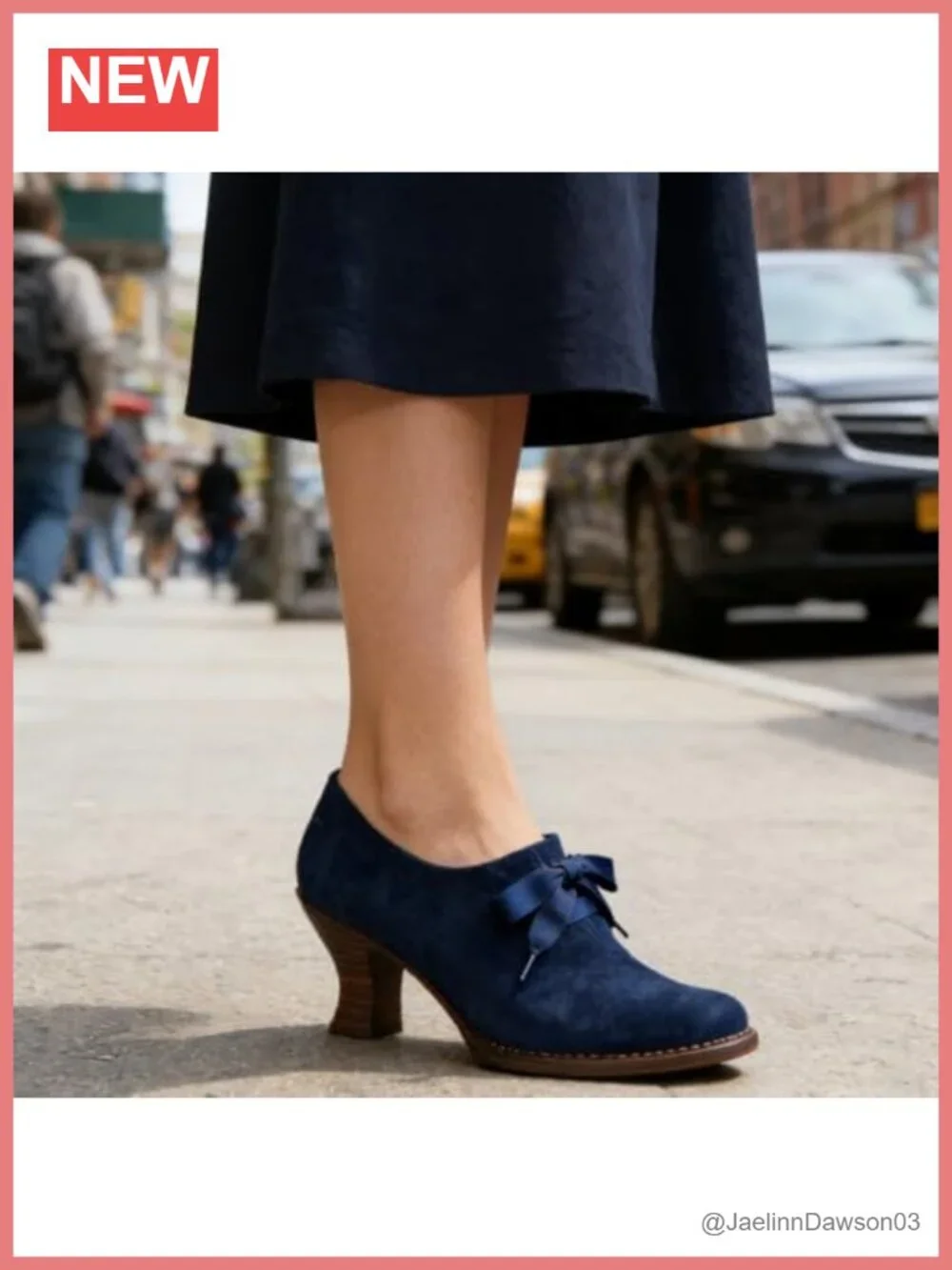 Vintage Kitten Heel Oxford Loafer Pumps Round Toe Lace Up Suede 2
